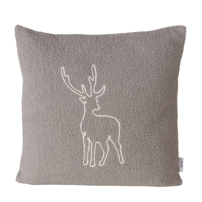 Kissen Hirsch Erik grau 45 x 45 cm