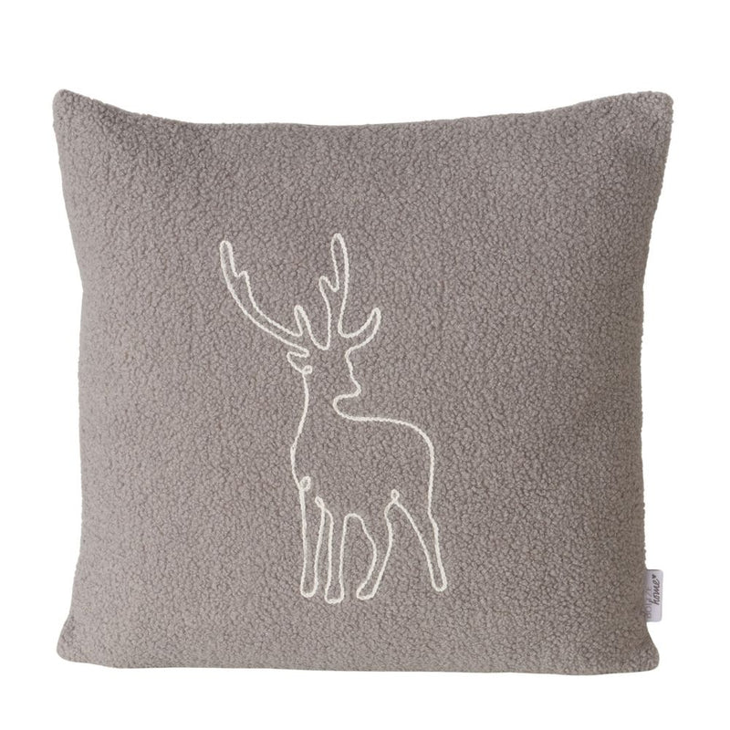 Kissen Hirsch Erik grau 45 x 45 cm