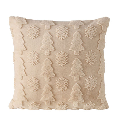 Kissen Tannenbaum beige 45 x 45 cm