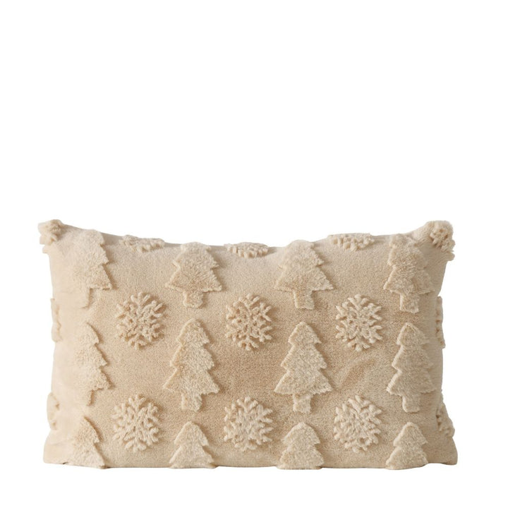 Kissen Tannenbaum beige 30 x 48 cm