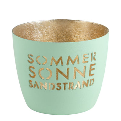 Madras Sommer Sonne Sandstrand Aqua-Goldfarben Mittel