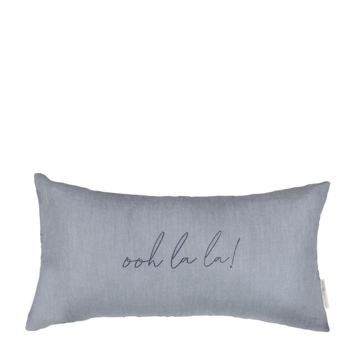 Bastion Collections Kissen Ohh la la! 35 x 70 cm grau