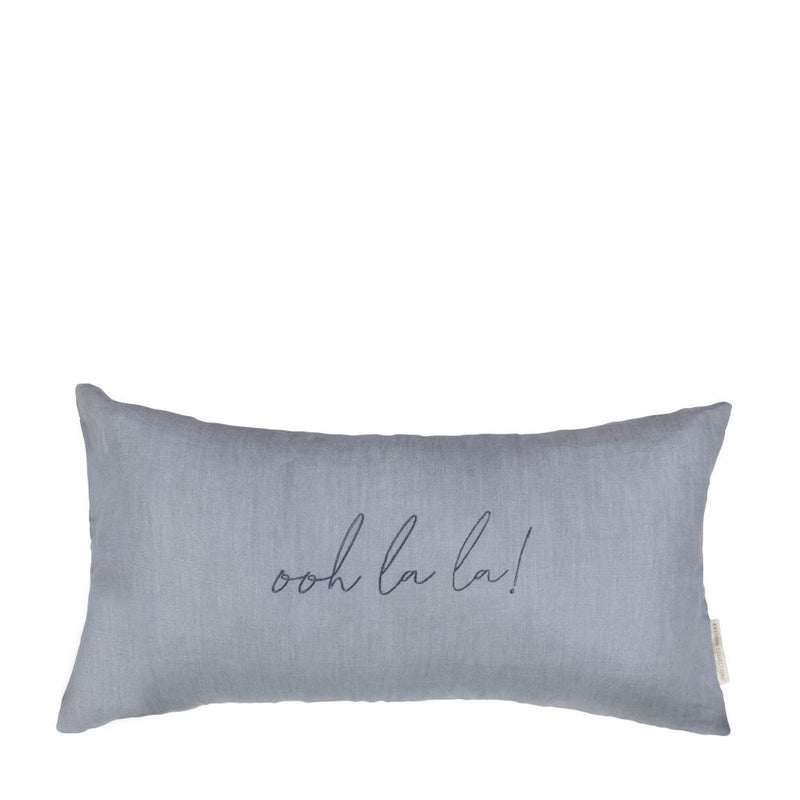Bastion Collections Kissen Ohh la la! 35 x 70 cm grau