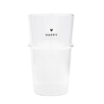 Bastion Collections Latte-Glas Happy Lovely Schwarz