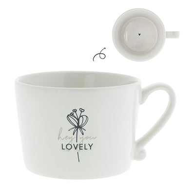 Bastion Collections Tasse Hey you lovely Schwarz