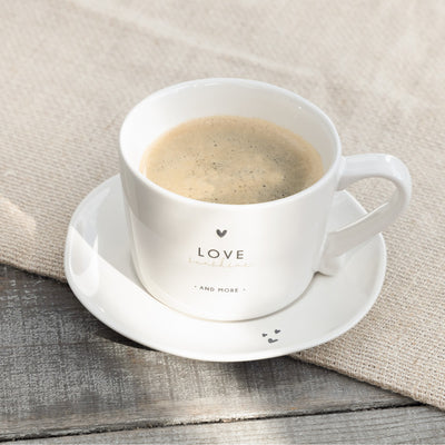 Bastion Collections Tasse Love sunshine and more Schwarz Klein