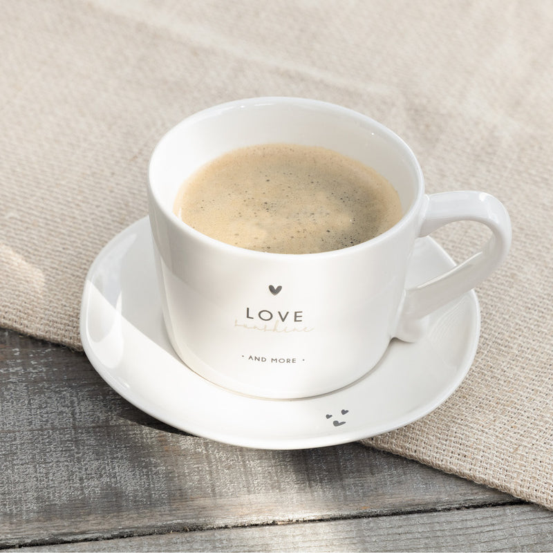 Bastion Collections Tasse Love sunshine and more Schwarz Klein