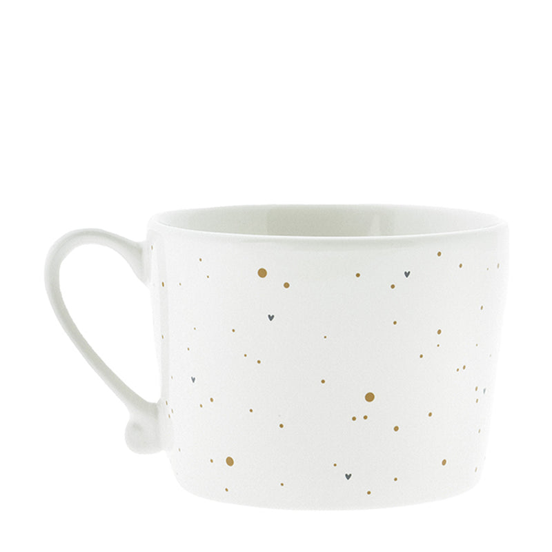 Bastion Collections Tasse Love and little dots Karamell