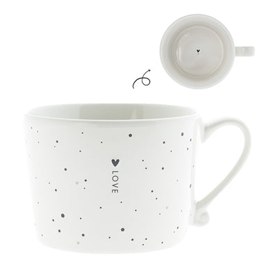 Bastion Collections Tasse Love and little dots Schwarz
