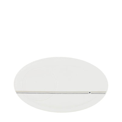 Bastion Collections Espresso Teller oval two stripes