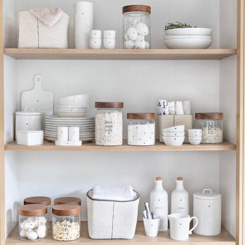 Bastion Collections Vorratsdose FOOD made with Love mit Holzdeckel klein