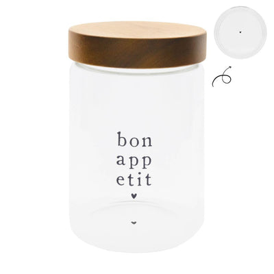 Bastion Collections Vorratsdose Bon Appetit mit Holzdeckel groß