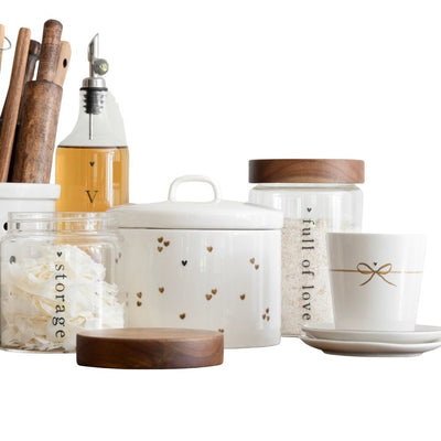 Bastion Collections Vorratsdose mit Holzdeckel Full of Love groß