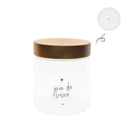 Bastion Collections Vorratsdose Joie de Vivre mit Holzdeckel klein