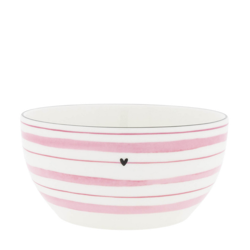 Bastion Collections Schale Watercolour Rose Stripes mittel
