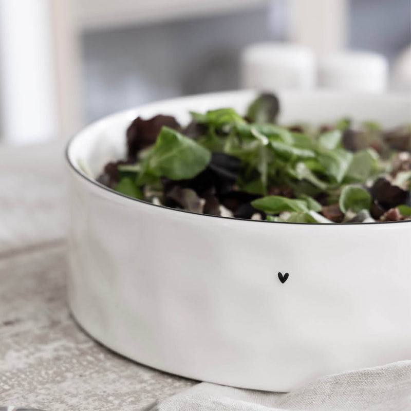 Bastion Collections Salatschale Heart in black groß