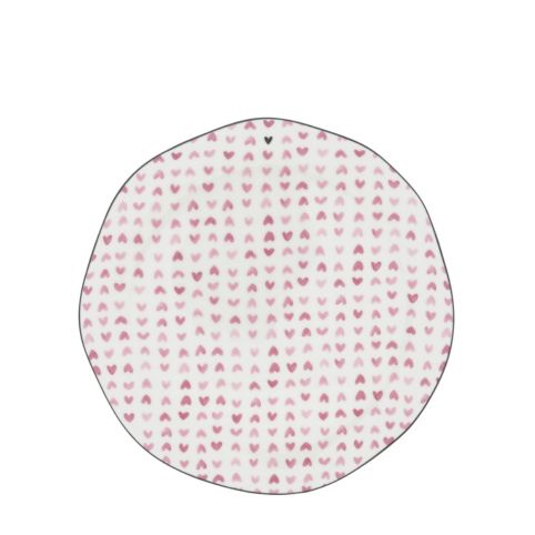 Bastion Collections Frühstücksteller Rose Hearts all over