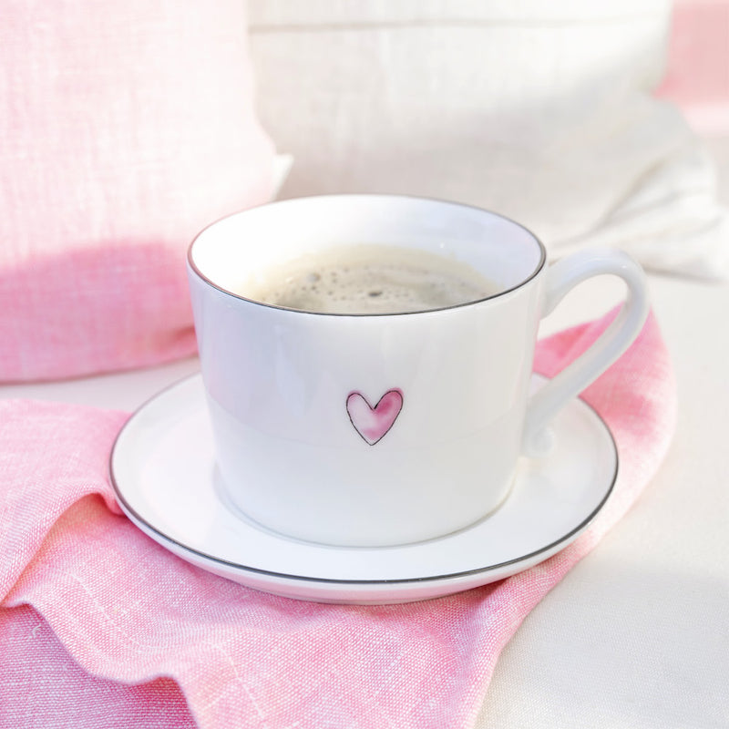 Bastion Collections Tasse Watercolour Rose Heart