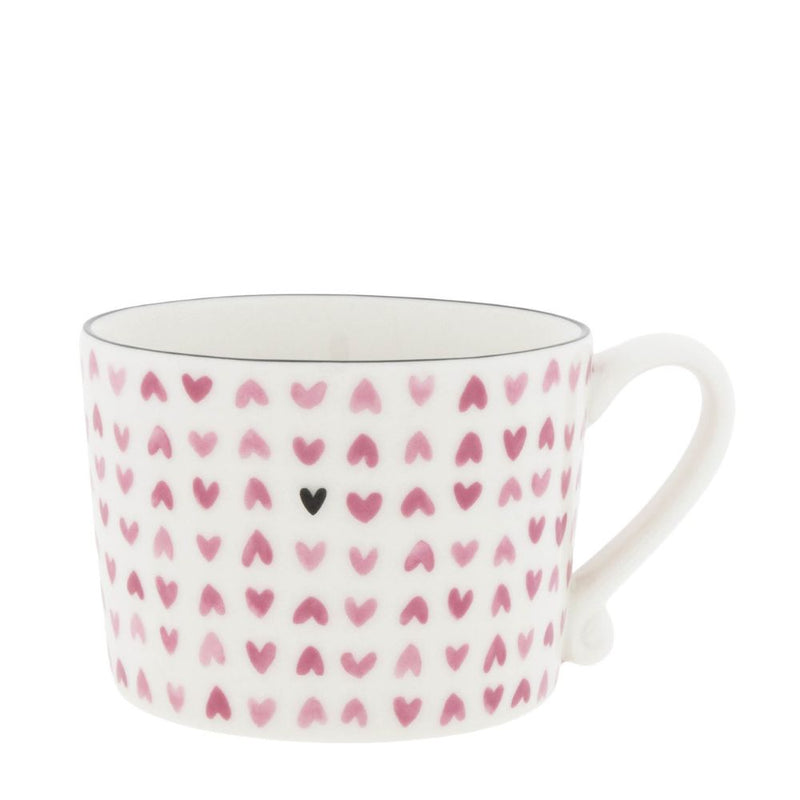 Bastion Collections Tasse Watercolour Rose Hearts all over