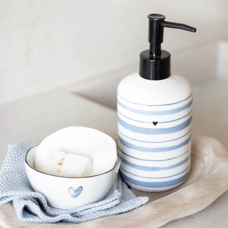 Bastion Collections Seifenspender Watercolour Blue Stripes