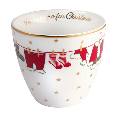 Greengate Latte Cup Home for Christmas weiß