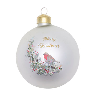 Greengate Baumkugel Leonora Merry Christmas weiß