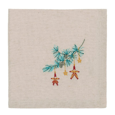 Greengate Serviette mit Stickerei Juana sandfarben