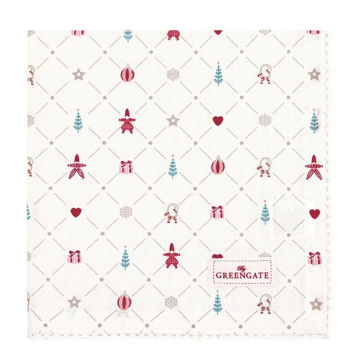 Greengate Serviette mit Spitze Clarina weiß