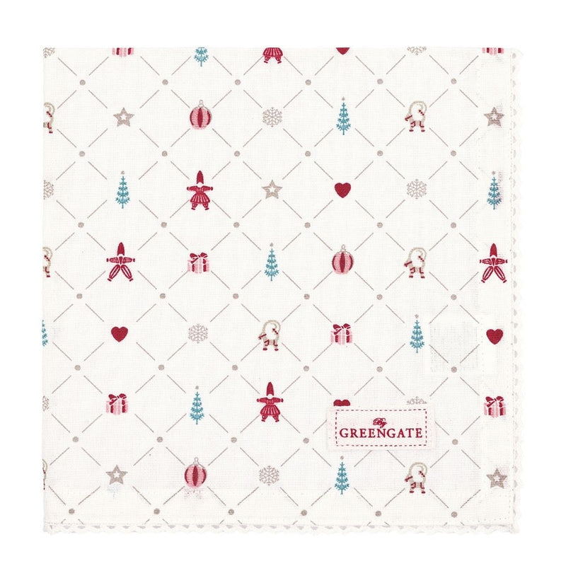 Greengate Serviette mit Spitze Clarina weiß