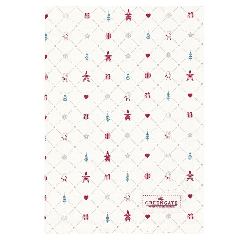Greengate Geschirrtuch Clarina weiß