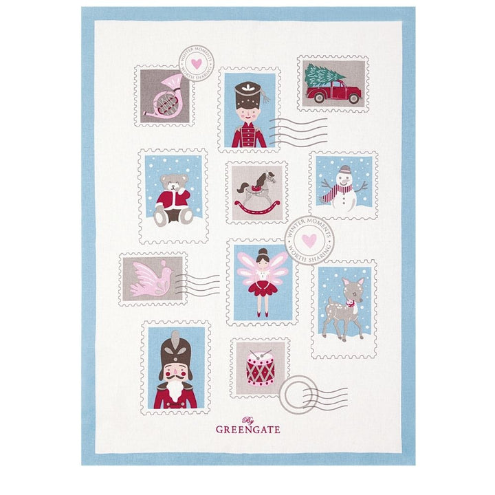 Greengate Geschirrtuch Xmas Letter weiß