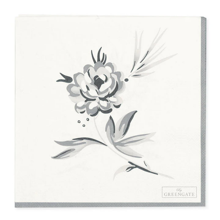 Greengate Papierserviette Auslaug weiß