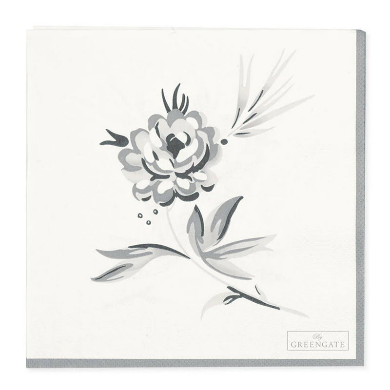 Greengate Papierserviette Auslaug weiß