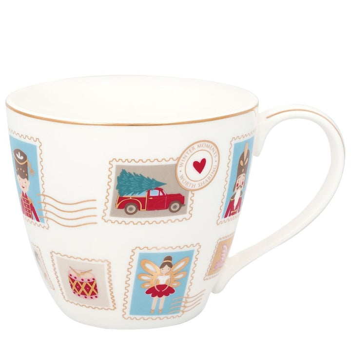 Greengate Tasse Xmas Letter weiß