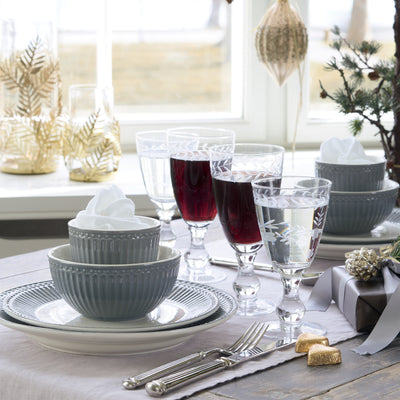 Greengate Frühstücksteller Alice steingrau