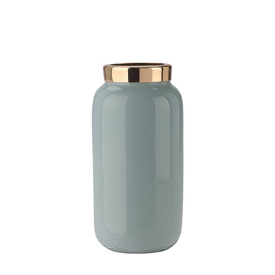 Vase Metall Pastellblau 10 cm