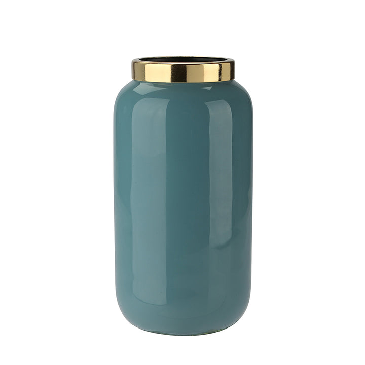 Vase Metall Rauchblau 12 cm