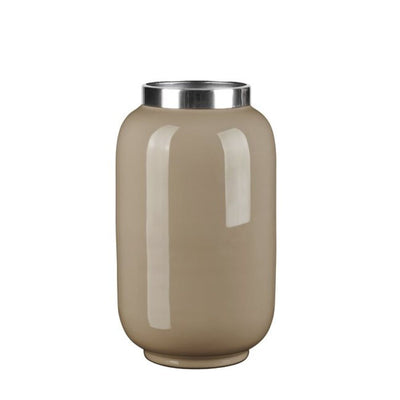 Vase Metall schlammfarben 23 cm