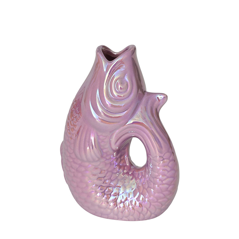 Vase Monsieur Claude Violett schimmernd Klein