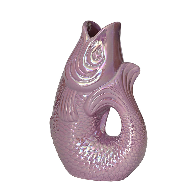Vase Monsieur Claude Violett schimmernd Mittel