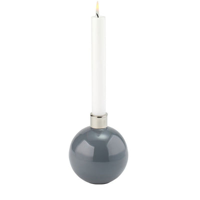 Kerzenhalter Vase dunkelgrau 14 cm