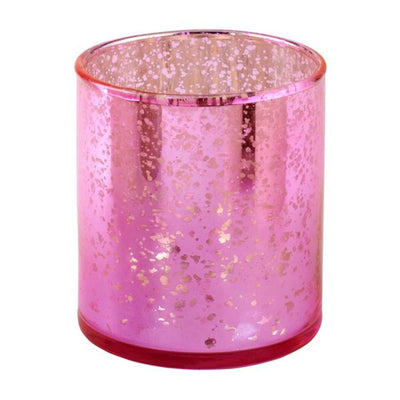 Glas Windlicht Rapsody neon pink
