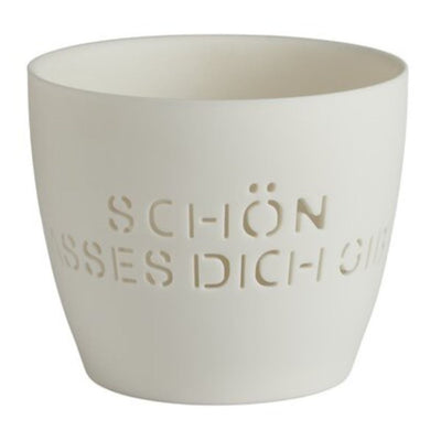 Porzellan Windlicht Schön, dass es dich gibt weiß