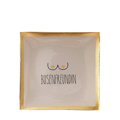 Glasteller Busenfreundin Rosa Klein