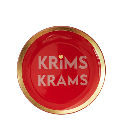 Glasteller Krims Krams Rot Mittel