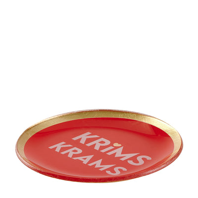 Glasteller Krims Krams Rot Mittel