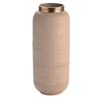 Vase Metall strukturiert sandstone 32 cm