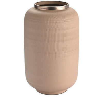 Vase Metall strukturiert sandstone 40 cm