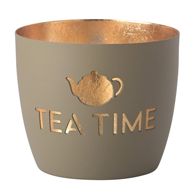 Windlicht Madras Tea Time Sandstein-goldfarben