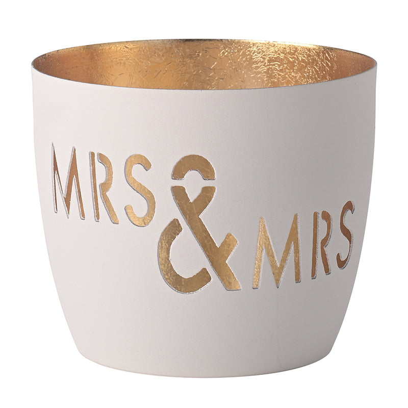 Windlicht Madras Mrs & Mrs Weiß-goldfarben